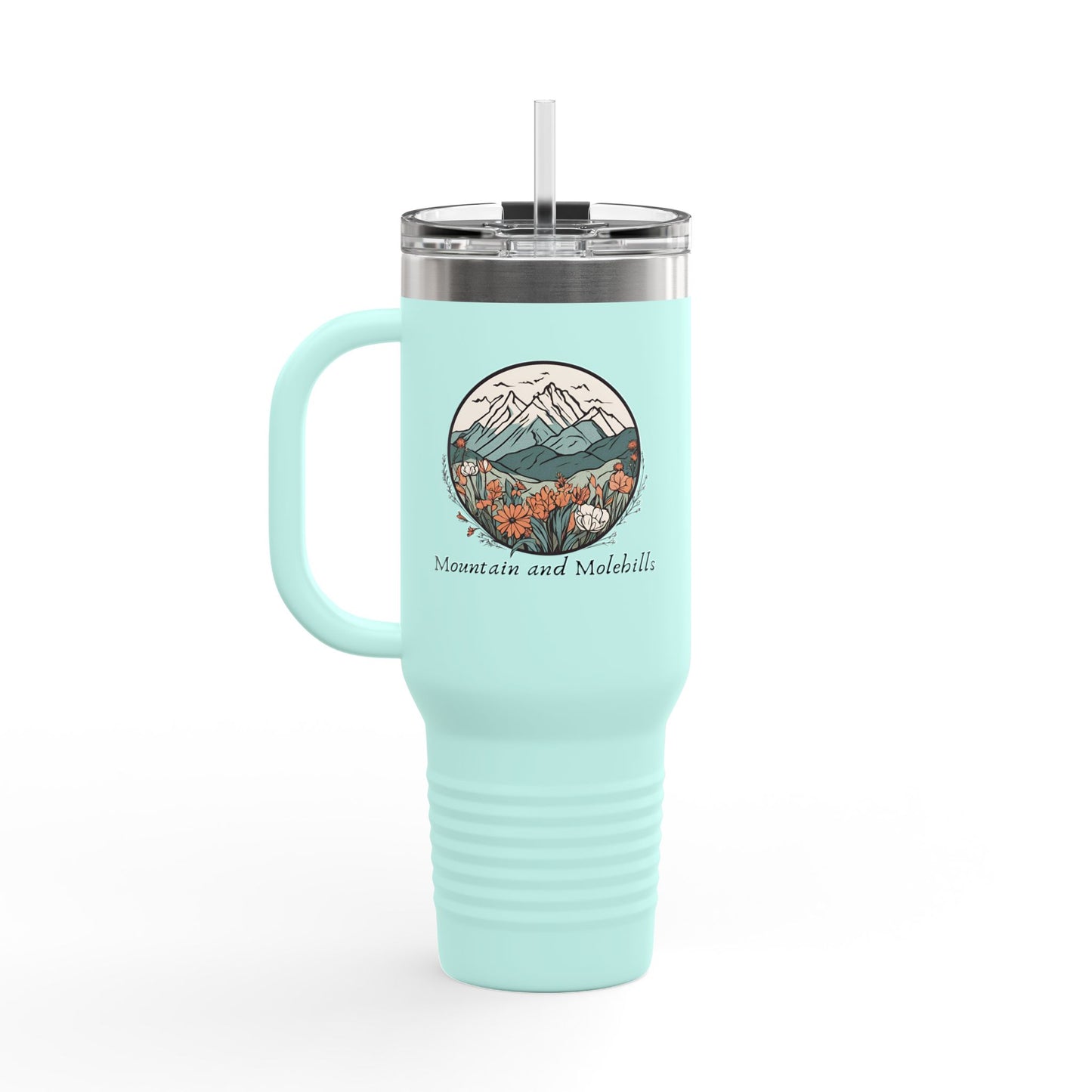 Iconic Mountain and Molehills Logo 40 oz Insulated Travel Mug