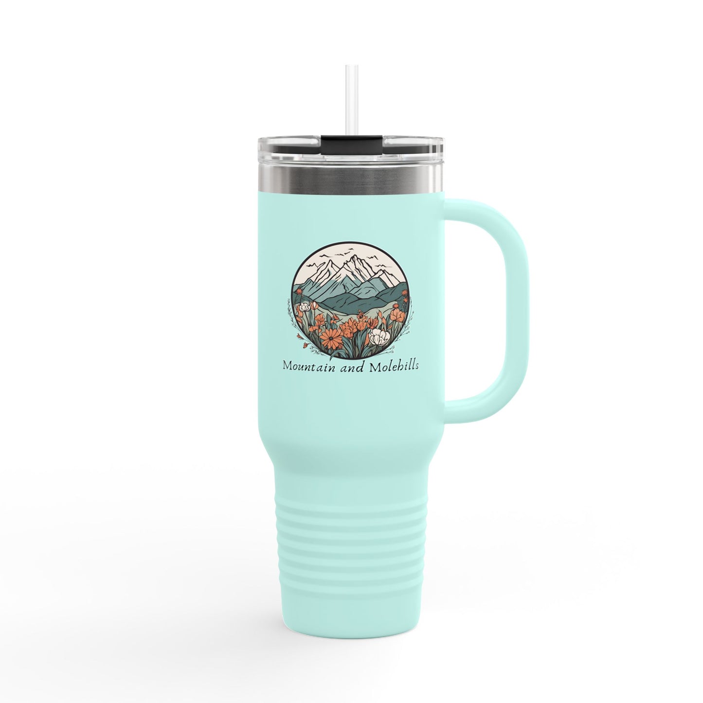 Iconic Mountain and Molehills Logo 40 oz Insulated Travel Mug